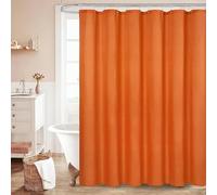 ZXBNNN Cortina de Ducha de Tela Naranja, Cortina o Forro Naranja Quemado para decoración de baño, Tela Impermeable, Lavable a máquina (76x183cm)