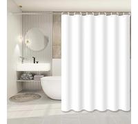 ZXBNNN Cortina de Ducha Minimalista de Color Blanco Puro Que CREA un Espacio Limpio y Transparente (80x220cm(31,50x86,61 Pulgadas))