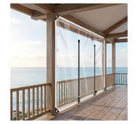 ZXCASDF Lona alquitranada de PVC con Cremallera，cerramientos Jardin plástico，Cortinas pergola，Paneles Laterales Lonas Transparentes Impermeables con Cremallera(H2.3xW3.5m/H7.5xW11.4ft)