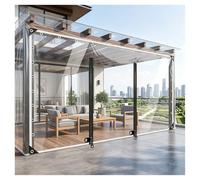 ZXCASDF Lona alquitranada de PVC con Cremallera，Cortinas De Exterior con Ojales,Cortinas para pergolas，cerramientos Jardin plástico，para Pérgola Gazebo Patio Porche(H2xW1.5m/H6.5xW4.9ft)