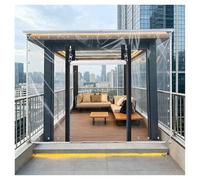 ZXCASDF Lona alquitranada de PVC con Cremallera，Cortinas para pergolas，Lonas Impermeables para terraza，Lona con Ojales，Pérgola Patio Gazebo Cortinas De Partición(H2.3xW4m/H7.5xW13.1ft)