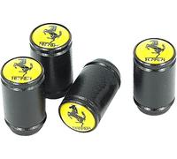 ZXCDRFT 4 Piezas Tapones de Válvula de Neumático para Ferrari F430 F12 F458 488 812, Tapas Antipolvo para Ruedas de Coche Válvulas de Neumáticos Coche