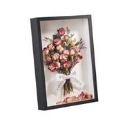 ZXCFGH Marco de Fotos de Flores secas de Madera Hueca y Gruesa de 3 a 5 cm de Profundidad. Marco de colección de muestras DIY(Black,Square8/hollow5cm)