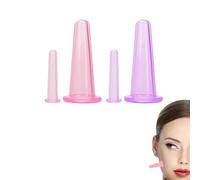 ZXCHOME 4 pcs Ventosas Faciales,Ventosa Celulitis,Ventosas Masaje,Ventosa Anticelulitica,Ventosa Celulitis Silicona,Ventosa Masaje Celulitis,Juego de Ventosas para Masaje de Silicona,Ventosas al