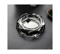 ZXCMY Hermosamente Cenicero de Cristal, Bandeja de Cristal Transparente, Cenicero Antideslizante, Posavasos de Escritorio, cenicero para Fumar para decoración de hogar y Oficina Útil