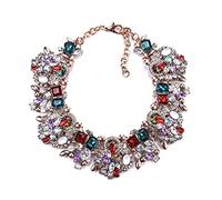 Zxcs 2021 India Declaración Gargantilla Lujo Cristal Rhinestone Big Bib Necklace Étnico Grande Collar Mujeres