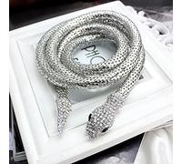 zxcs Collar de Serpiente magnética Chapado en Oro de Cristal Punk para Mujer imán de Serpiente Cadena en Cuello Gargantilla joyería Femenina Fiesta Nocturna Regalo