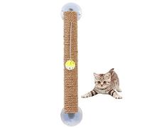 ZXCVB Poste Rascador para Gatos，con Grandes Ventosas Y Fuertes Pilares De Sisal,se Puede Colocar En Cualquier Lugar Y También Se Pueden Usar Gatos Grandes,Yellow-OneSize