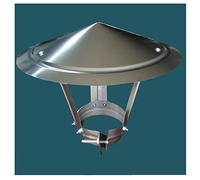 ZXCVBNAS Herramienta Práctica Tapa Chimenea,Tapa De Capucha De Chimenea Hierro Galvanizado, Herramienta Práctica Tapa Chimenea,para Conductos, Ventilación, Capota para Lluvia,d19cm*35cm/7.48cm*13.78i