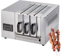 ZXCVBNMQ Parrilla de Barbacoa de cajón eléctrica Comercial con Ventana de visualización y Drenaje de Aceite, Acero Inoxidable para una brocheta de Carne eficiente (3 Layer)
