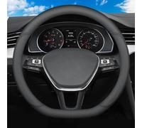 ZXCVDF Funda Volante Coche para Toyota C-HR I 2017-2024,Cubierta de Volante de Cuero de Microfibra 37-38cm/15'' Antideslizante Suave Adecuado para Todas Las Estaciones,Black-1-D Type