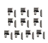 ZXCVWWE 10 retenedores deslizantes de cierre de cremallera de metal, tope inferior de pin de inserción 8# para reparación, reemplazo de costura con cremallera