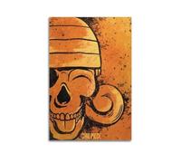 ZXCYGSAM Póster de anime de una pieza con diseño de calavera minimalista de Nami, lienzo decorativo para pared e impresión artística moderna de decoración de dormitorio familiar, 50 x 75 cm