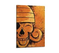 ZXCYGSAM Póster de anime de una pieza con diseño de calavera minimalista de Nami, lienzo decorativo para pared e impresión artística moderna para decoración de dormitorio familiar, 20 x 30 cm