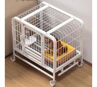 ZXDRYBHD Caseta para Perros, Gallinero, Condominio para Gatos, con Bandeja Extraíble, para Cachorros Pequeños, Medianos y Grandes(White,61x45x58cm/24x17.7x22.8in)