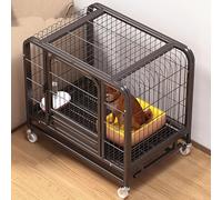ZXDRYBHD Caseta para Perros, Gallinero, Condominio para Gatos, con Bandeja Extraíble, para Cachorros Pequeños, Medianos y Grandes(Black,78x52x72cm/30.7x20.4x28.3in)