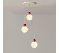 ZXDTVFGN Lámpara Colgante de 3 Luces para Fregadero de Cocina, Escalera, Estilo Vintage, Color Blanco Leche, Estilo nórdico Moderno, lámpara Colgante de Techo, lámpara de araña lar