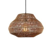 ZXDTVFGN Lámpara Colgante de Cuerda de cáñamo de ratán costero Bohemio, lámpara Colgante de Techo rústica de Tejido Grande, iluminación de Mediados de Siglo para Cocina, Isla, Come