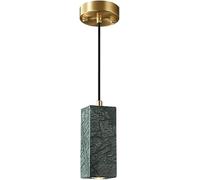 ZXDTVFGN Lámpara Colgante de mármol Verde, iluminación de Mediados de Siglo, lámpara Colgante de Techo de Piedra Natural Blanca nórdica, lámpara Industrial para Dormitorio, Comedor