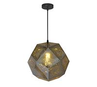 ZXDTVFGN Lámpara Colgante Hueca multifacética Creativa, lámpara de Techo nórdica de Hierro Forjado, lámpara Colgante para Restaurante, iluminación para Dormitorio, Cocina, Isla, AC