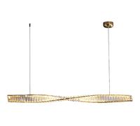 ZXDTVFGN Lámpara de araña Lineal de Cristal 39 Pulgadas para Comedor, Moderna lámpara Colgante LED en Espiral Minimalista Dorada, lámpara Colgante de Techo, para Cocina, Isla, o