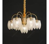 ZXDTVFGN Lámpara de araña Moderna de Cristal de 4 Luces para Comedor, lámpara de Techo Sputnik, Estilo nórdico, con Plumas esmeriladas, Estilo Vintage Dorado, Colgante para dormito