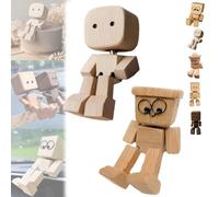 ZXDZSW Encantadora figurita de Madera Que se balancea, muñeco de Madera con pies temblorosos de Magicgift, Adorno Creativo Activado por Movimiento for el salpicadero del Coche.(G)