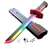 ZXDZSW Espada Sparkblade con chispas, Juguete en Aerosol de Sable de luz LED con Cuchillas Que cambian de Color y Humo, Juguetes de Cosplay Brillantes(Red)
