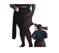 ZXDZSW Nueva Banda de compresión y opción de una Sola Costura en Las Mallas Originales con Forro Polar Magic, Moldeadoras de Cintura for Mujer Que Mantienen el Calor(Dark,M-L)