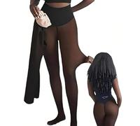 ZXDZSW Nueva Banda de compresión y opción de una Sola Costura, Medias térmicas de Talla Grande for piernas al Descubierto, Moldeadoras de Cintura for Mujer, Mantienen el Calor,(Bronze,XS)