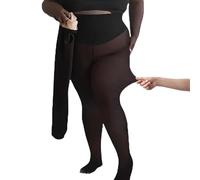 ZXDZSW Nueva Banda de compresión y opción de una Sola Costura, Medias térmicas de Talla Grande for piernas al Descubierto, Fajas Moldeadoras for Mujer Que Mantienen la Cintura Abrigada(Dark,M-L)