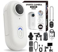 ZXDZSW POV Capture Pro 3.0, 2026 Nueva Cámara de Acción de Aventura Corporal Portátil Ultra Gran Angular de 170°, Cámara de Acción de Pulgar 4k con Audio, Visión Nocturna, 4k/1080p(White-4K,64G)