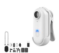 ZXDZSW POV Capture Pro, cámara POV Pro 4K, cámara de acción de Aventura Corporal portátil de ángulo Ultra Gran Angular, for Buceo, Ciclismo y Actividades al Aire Libre(4K-White,128g)