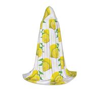ZXERTG Capa con capucha con estampado de limón amarillo para disfraces de Halloween, perfecta para mago, vampiro, parca y más cosplay