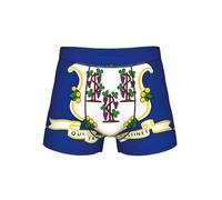 ZXERTG Connecticut State Flag Print - Calzoncillos tipo bóxer para hombre, con soporte total, cómodos calzoncillos tipo bóxer, Negro, L