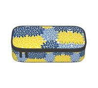 ZXERTG Dahlia Pinnata - Estuche versátil para lápices, espacioso estuche de tela Oxford para lápices, organizador, Black, Talla única, Funda para llave