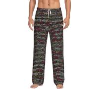 ZXERTG Pantalones de pijama de franela con estampado de código de programación de programador, pijamas de Navidad, pantalones de descanso perfectos para noches relajantes, Negro, S
