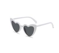 ZXfad Gafas de sol Blancas para mujer con Forma de Corazón, Estilo Vintage, Perfectas para bodas y Despedidas de Soltero/a.