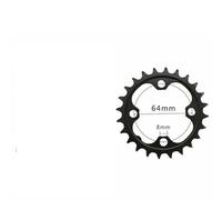 ZXFdgWS Platos para Bicicletas Plato de Bicicleta MTB, 24T, 26T, 28T, 32T, 38T, 42T, 44T, Doble o Triple Velocidad, Juego bielas for montaña(10S 64BCD-24T)