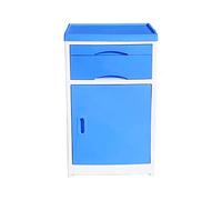 ZXFDM Mesita de Noche médica Abs, Mesa de Almacenamiento para salón de Belleza del Hospital, mesita de Noche de Gran Capacidad de Almacenamiento, Organizador de mesita de Noche Moderno Azul 45x42x