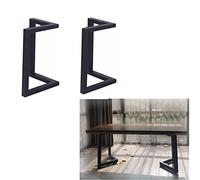 ZXFDMSWJ 2 Patas de Acero Resistentes para Mesa de Comedor de Cocina, Color Negro, Dorado y Plateado, con nivelador, soportan hasta 500 kg.