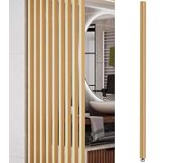 ZXFDMSWJ Separador de ambientes con Poste de Madera para Pared, Separador de ambientes Personalizado de Listones de Madera de Piso a Techo, decoración de Cama/Sala de Estar/cubículo (Natural, 120 cm