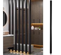 ZXFDMSWJ Separador de ambientes con Poste de Madera para Pared, Separador de ambientes Personalizado de Listones de Madera de Piso a Techo, para Decorar la Cama, la Sala de Estar o el cubículo (Negro