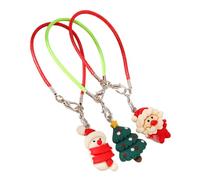 Zxfdsfdbnm 3 cadenas de teléfono coloridas para árbol de Navidad, Papá Noel, muñeco de nieve, adorno portátil a prueba de pérdidas, correa de resina, bonito adorno