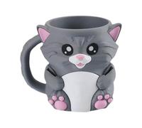Zxfdsfdbnm Accesorios de postre de animales de dibujos animados, agarre ergonómico y cucharas dobles, cajón secreto, soporte para tazas de helado y pintas