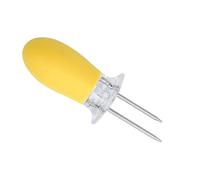 Zxfdsfdbnm Brochetas de barbacoa para insertar maíz, tenedor doble, tenedor de acero inoxidable, para frutas, picnics, camping, tenedores de parrilla