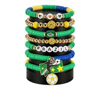 Zxfdsfdbnm Colección multicolor a juego de fútbol, elástica y portátil para uso diario, pulsera de apoyo al fútbol, One Size, como se describe