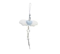 Zxfdsfdbnm Colgante de teléfono con alas delicadas para teléfono, mochila, correas de teléfono, decoración para mujer