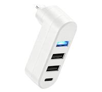 Zxfdsfdbnm Convertidor de concentrador USB 3.0 tipo C de velocidad rápida para transferencia de datos sin problemas entre múltiples dispositivos externos giratorio divisor tipo C