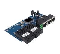 Zxfdsfdbnm Convertidor opcional de fibra industrial con 2 fibras y 3 puertos Ethernet para equipos de herramientas de red de despliegue de área remota